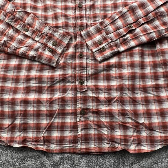 PrAna Shirt Adult Medium Check Button Up Long Sleeve Outdoor Casual Men's - Picture 6 of 14